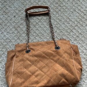 Elegant Tan Quilted Women's Bag